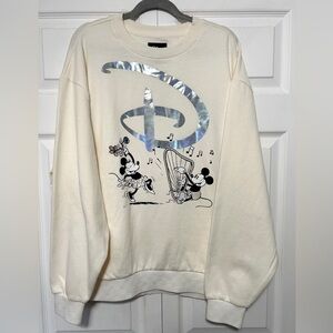 Mickey Mouse &Minnie Mouse Pullover M Sweatshirt for Women by Vans – Disney100
